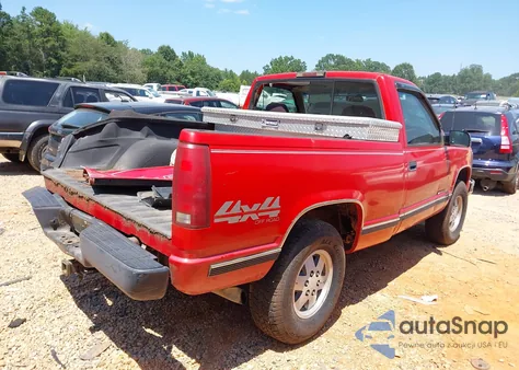 1997 Chevrolet Gmt-400 Fleetside W/T из США, поврежденный, VIN 1GCEK14W8VZ106302